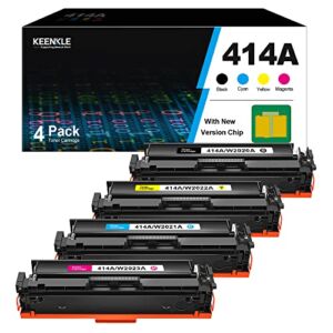 KEENKLE 414A 414X 414a Toner, Compatible Toner Cartridge Replacement for HP 414A W2020A 414X W2020X to use with Color Pro MFP M479fdw M454dw M454dn M479fdn Printer(Black Cyan Yellow Magenta,4Pack)