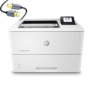 HP Laserjet Enterprise M507n Print Only Wired Monochrome Laser Printer, White – 2.7″ LCD, 45 ppm, 1200 x 1200 dpi, 1.5GB Memory, 650 Sheets Input, USB 2.0 Ethernet Connectivity, Cbmou Printer Cable