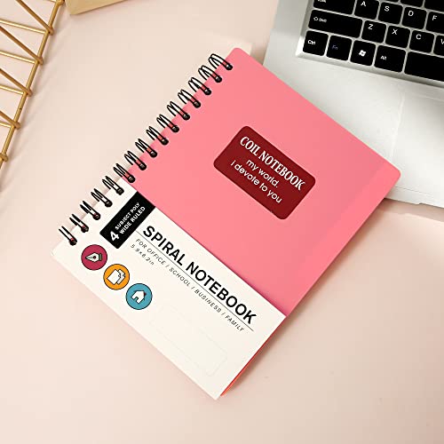 4 Subject Spiral Notebook with Dividers Wide Ruled 240 Pages Spiral Bound Notebook with Tabs Lined Notebooks for Work College Students Writing Journal School Office Supplies, 6.3″x 8.3″, Pink | The Storepaperoomates Retail Market - Fast Affordable Shopping