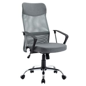 MFD Living Mesh Office Chair, Ergonomic High Back Task Chair, Adjustable Swivel Rolling Computer Chair, Tilt Mesh Desk Home Office Chair (Grey)