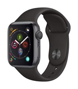 Apple Watch Series 4 (GPS, 40MM) – Space Gray Aluminum Case with Black Sport Band (Renewed Premium)