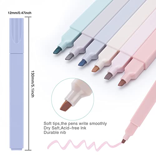 Highlighters Pen, Assorted Pastel Colors Chisel Tip, Aesthetic Highlighter Marker Set, Water Based, No Bleed for Journal Bible Planner Notes Adults Kids Students Office School Supplies( 6 Cool Color) | The Storepaperoomates Retail Market - Fast Affordable Shopping