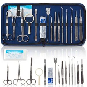 PartnersMed Advanced Dissection Kit by Partners Med – 21 Piece Total. Ultrasonic Stainless Steel Tools – Perfect for Medical Students, Anatomy, Biology, and Veterinary, Blue