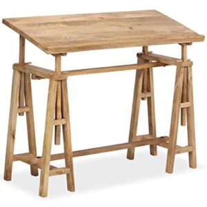 vidaXL Drafting Table Solid Mango Wood 45.7″x19.7″x29.9″
