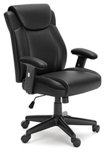 Signature Design by Ashley Corbindale Eclectic Home Office Swivel Desk Chair, Black
