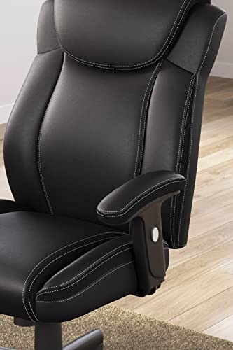 Signature Design by Ashley Corbindale Eclectic Home Office Swivel Desk Chair, Black | The Storepaperoomates Retail Market - Fast Affordable Shopping