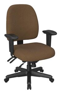 Office Star Mid Back Ergonomic Office Desk Chair with Adjustable Height, Tilt, and Padded Arm Rests, Interlink Autumn Fabric