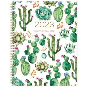 2023 Monthly Calendar/Planner – Monthly Planner/Calendar 2023, 9″ x 11″, Jan 2023 – Dec 2023, 2023 Planner with Monthly Tabs, Twin-Wire Binding, Two-Side Pocket, Perfect Organizer.