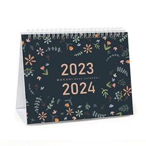 Desk Calendar 2023-2024, Monthly Desktop Calendar, Standing Flip Calendar with Thick Paper(Jan. 2023 – Jun. 2024, 10″ x 8.25″ ), Academic Year Standing Desk Calendar with Planner Stickers