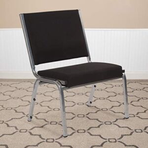 BizChair 1000 lb. Rated Black Fabric Bariatric Medical Reception Chair