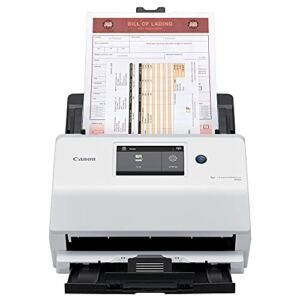 Canon imageFORMULA R50 Business Document Scanner for PC and Mac – Color Duplex Scanning – Connect with USB Cable or Wi-Fi Network – LCD Touchscreen – Auto Document Feeder – Easy Setup – (4823C001AA)