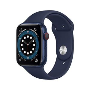 Apple Watch Series 6 (GPS + Cellular, 44mm) – Blue Aluminum Case with Deep Navy Sport Band