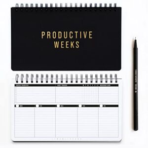 Weekly Planner 2023-2024 (Undated) | Daily Weekly Monthly Planner PRODUCTIVE WEEKS | Academic planner | Organizers for office work, college | Week at a glance planners | For men and women