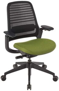 Steelcase Series 1 Office Chair, Carpet Casters, Licorice/Ivy