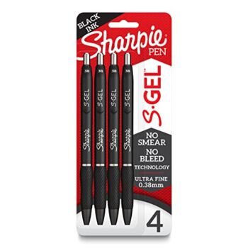Sharpie S-Gel, Gel Pens, Ultra Fine Point (0.38mm), Black, 4 Count | The Storepaperoomates Retail Market - Fast Affordable Shopping
