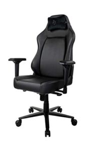 Arozzi Primo Premium PU Leather Gaming Chair Office Chair with Recliner Swivel Tilt Rocker Adjustable Height 4D Armrests Neck Pillow and Built-in Lumbar Adjustment – Black