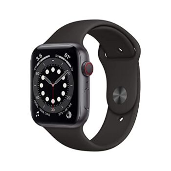 Apple Watch Series 6 (GPS + Cellular, 44mm) – Space Gray Aluminum Case with Black Sport Band (Renewed) | The Storepaperoomates Retail Market - Fast Affordable Shopping