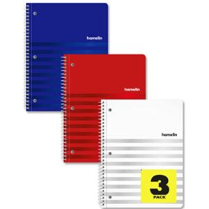 Spiral Notebooks College Ruled 70 sheets 8″x10″ 3-PACK