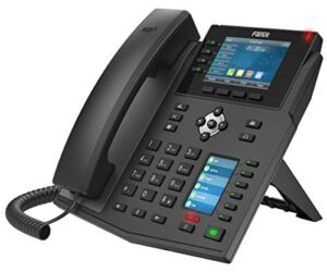 Fanvil X5U High-End VoIP Phone, 3.5-Inch Color Display, 2.4-Inch Side Color Display for DSS Keys. 16 SIP Lines, Dual-Port Gigabit Ethernet, Power Adapter Not Included