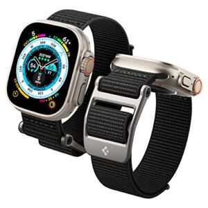 Spigen DuraPro Flex Designed for Apple Watch Band for Apple Watch Ultra 49mm, Series 8/7 45mm, Series SE2/6/SE/5/4 44mm and Series 3/2/1 42mm Adjustable Solo Loop Band Strap – Black