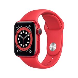 Apple Watch Series 6 (GPS, 40mm) – Red Aluminum Case with Red Sport Band (Renewed)