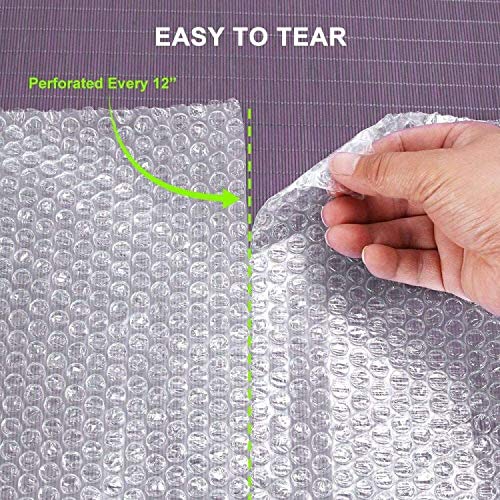 2-Pack Bubble Cushioning Wrap Rolls Packing Materials, 3/16″ Air Bubble, 12 Inch x 72 Feet Total, Perforated Every 12″, 20 Fragile Stickers Included | The Storepaperoomates Retail Market - Fast Affordable Shopping