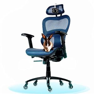 ObjectChair ErgoPro Ergonomic Office Chair – Desk Chair with Adjustable Lumbar Support, Breathable Mesh Back and Wheels – Gaming Chair, Computer Chair, Home Office Desk Chairs, Rolling Chair (Blue)