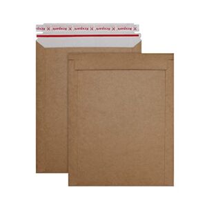 Xxcxpark 25 Pack kraft brown Rigid Mailers 9.25 x 11.75 inches, Self Seal Photo Document Mailers Premium Cardboard Keep Flat Envelopes for Photos, Pictures, Papers, Files, CD