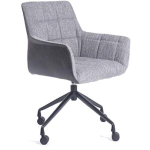 Blairot Home Office Chair Dutch Velvet Diamond Pattern Mid-Back Office Desk Chair Without Lift Function Computer Swivel Chair with Metal Base Legs for Bedroom Home Office