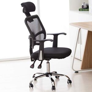 Home Office Chair,Ergonomic Desk Chairs with Wheels and Arms Mesh Computer Chair,360° Rolling Swivel Adjustable Mid Back Task Chair for Women Adults