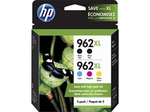 HP 962Xl / 962Xl (6Za57an) Ink Cartridges (Cyan Magenta Yellow Black) 5-Pack in Retail Packaging