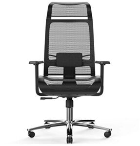 BILKOH Ergonomic Office Chair with Mesh Seat & Adjustable Lumbar Support, High Back Desk Chair with Breathable Mesh, Wide Headrest & Reclining Swivel Task Chair, 3D Armrest & Height Computer Chair