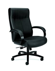 HON Validate Big and Tall Executive Chair – Leather Computer Chair for Office Desk, Black (HVL685)