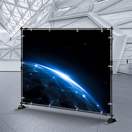 VEVOR 8 X 8 Ft Banner Stand Adjustable Height and Width Display Backdrop Lightweight Portable Trade Show Wall for Photography | The Storepaperoomates Retail Market - Fast Affordable Shopping