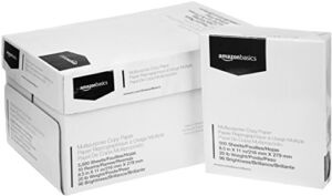 Amazon Basics Copy Paper – 96 Bright, 8.5″ x 11″, 10-Ream Case (5,000 Sheets)