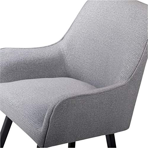 Studio Designs Home Contemporary Spire Luxe Swivel, Rotating, Upholstered, Accent Dining Arms and Metal Legs in Heather Gray Home-Office-Desk-Chairs, 25.5″ W x 24″ D x 35.5″ H | The Storepaperoomates Retail Market - Fast Affordable Shopping