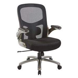 Office Star 69227-3M Big and Tall Mesh Seat Executive Chair with Adjustable Lumbar Support