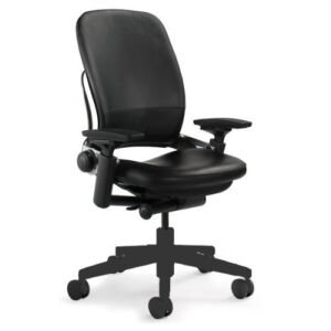Steelcase Leap Black Leather Chair