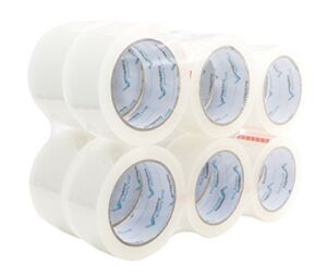 12 Pack Heavy Duty Packaging Tape, Clear Packing Tape Designed for Moving Boxes, Shipping, Office, Commercial Grade 2.7mil Thick, 60 Yard Length, 720 Total Yards