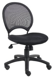 Boss Office Products Mesh Task Chair without Arms in Black