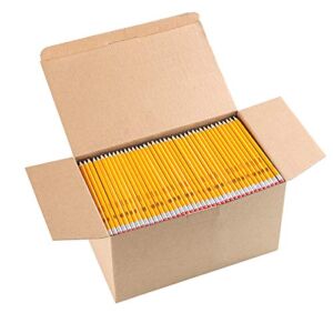 Madisi Wood-Cased #2 HB Pencils, Yellow, Pre-sharpened, Bulk Pack, 1000 pencils