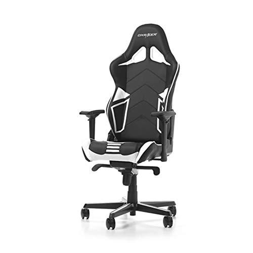 DXRacer OH/RV131 Ergonomic Home Office Armchair Comfortable Desk Recliner High Backrest Computer Seat | Height Swivel, 4D Armrest, Pro Vinyl and Premium PU Leather, Standard, White | The Storepaperoomates Retail Market - Fast Affordable Shopping