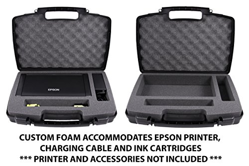 CASEMATIX Travel Case Compatible with Epson WF-100 and WF-110 Wireless Mobile Printer, Ink Cartridges, Power Adapter, Cables | The Storepaperoomates Retail Market - Fast Affordable Shopping