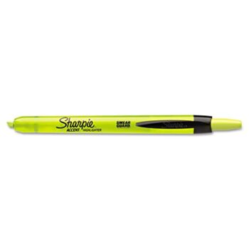 Sharpie 28025 Accent Retractable Highlighters Chisel Tip Fluorescent Yellow Dozen | The Storepaperoomates Retail Market - Fast Affordable Shopping