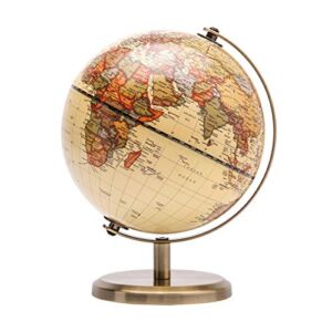 Exerz Antique Globe Dia 5.5-inch / 14cm – Modern Map in Antique Color – English Map – Educational/Geographic