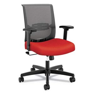 HON Cmz1acu67 Convergence Mid-Back Task Chair with Swivel-Tilt Control, Red Seat, Black Back/Base