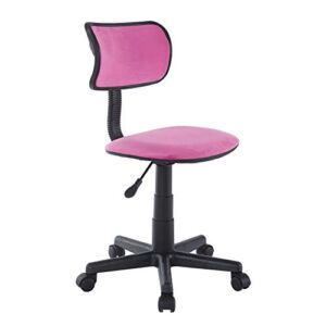 Urban Shop Crushed Velvet Swivel Task Chair, Pink