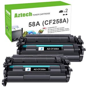 Aztech Compatible Toner Cartridge Replacement for HP 58A CF258A 58X CF258X for HP Pro M404dn M404n M404dw MFP M428fdw M428dw M428fdn Toner Printer M404 M428 (Black 2-Pack)
