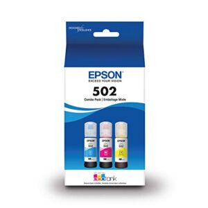 EPSON T502 EcoTank Ink Ultra-high Capacity Bottle Color Combo Pack (T502520-S) for select Epson EcoTank Printers