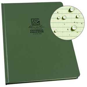 Rite in the Rain Weatherproof Hard Cover Notebook, 8 3/4″ x 11 1/4″, Green Cover, Universal Pattern (No. 970F-MX)